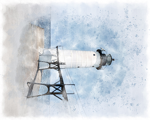 Manistee Pierhead Lighthouse with crisp architectural detail